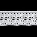 White Floral Heart Eyelet Lace Trim, 2 3/8-in X 5 Yards  – Lace Ribbon for Sewing, Crafts & Garments – 5 Yard Roll