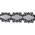 White Floral Venise Lace Trim, 2-inch X 5 Yards – Scalloped Mesh Oval Border with Leaf Detail