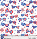 White Patriotic Minis PMIN-6055-W Cotton 44/45 Fabric Per Yard