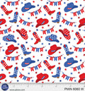 White Patriotic Minis PMIN-6060-W Cotton 44/45 Fabric Per Yard
