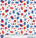 White Patriotic Minis PMIN-6061-W Cotton 44/45 Fabric Per Yard