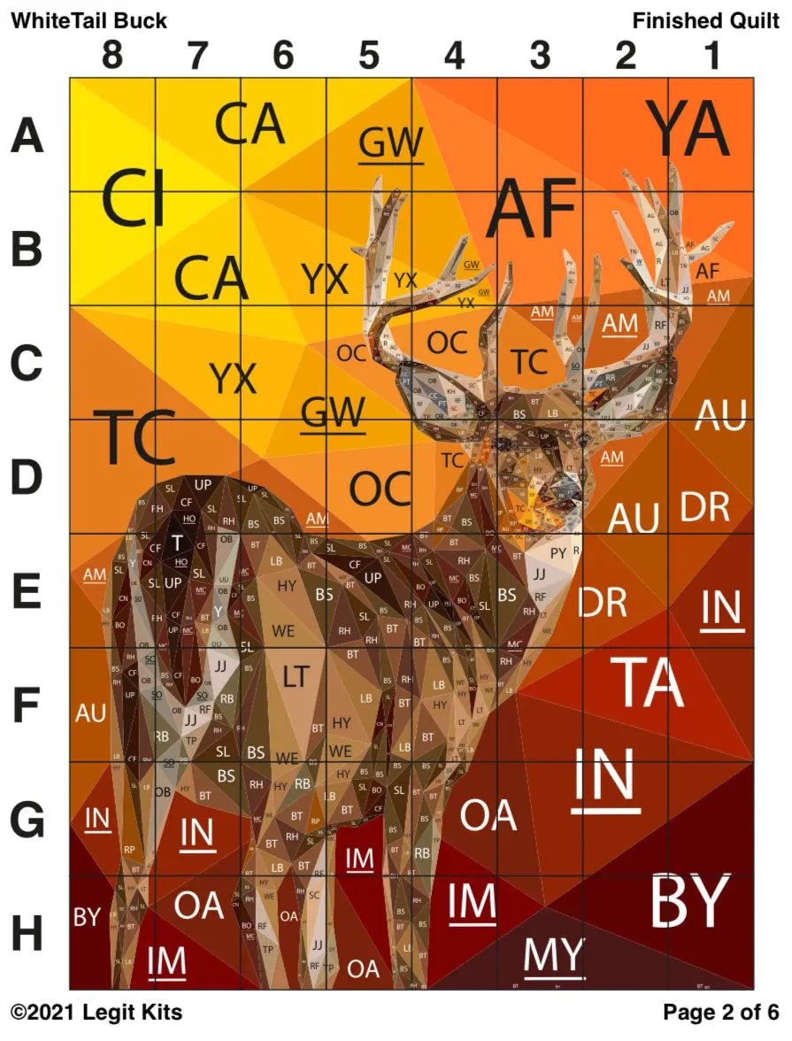 White Tail Buck Quilt Kit