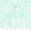 White/Turquoise Tonal Coral Coral Reef 44"/45" Cotton Fabric Per Yard