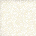 White on Natural Flower Power 45" Wide Cotton Fabric Per Yard
