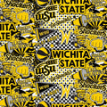 Wichita State Shockers - Pop Art 44"/45" Fabric per yard