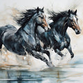 Wild Horses Fabric Panel 9