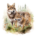 Wild Wolfs Fabric Panel 24