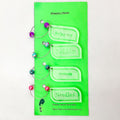Wineglass Charms Set Of Four with Different Sayings Fabric Fanatics Bead color 2
