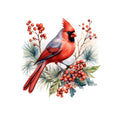Winter Birds on Branches Fabric Panel 14