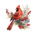 Winter Birds on Branches Fabric Panel 6