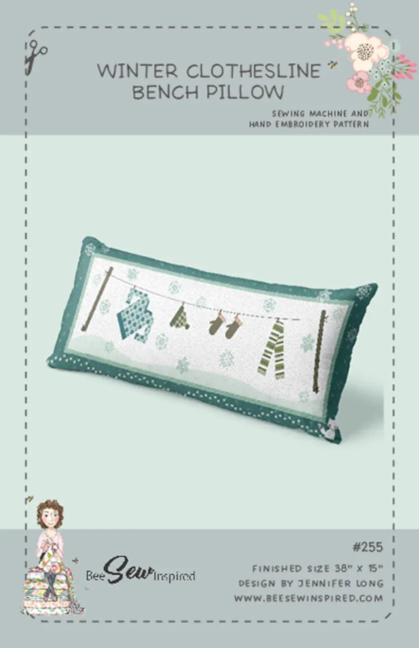 Winter Clothesline Bench Pillow Sewing Version
