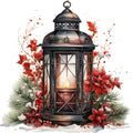 Winter Lantern 10 Fabric Panel