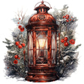 Winter Lantern 12 Fabric Panel