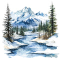 Winter Scotland Fabric Panel 12
