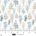 Winter Whispers - Winter Trees - White 44" / 45" Fabric Per Yard