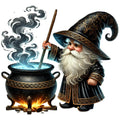 Wizard Gnomes Fabric Panel 11