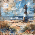 Wooden Lighthouses Fabric Panel 7