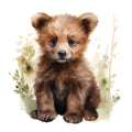 Woodland Baby Bear 3 Fabric Panel