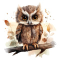 Woodland Baby Owl 3 Fabric Panel
