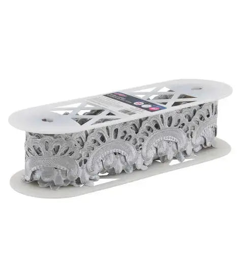 Yaya Han Iron-On Scallop Trim Silver - Per Yard