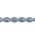 Yaya Han Iron on Crystal Princess Trim 0.56" Blue - Per Yard
