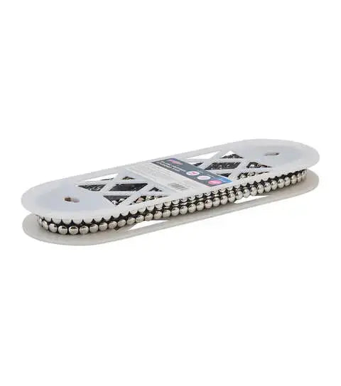 Yaya Han Iron on Fantasy Studded Trim 0.25'' Silver - Per Yard