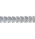 Yaya Han Iron on Roman Leaf Trim 1.31" Silver - Per Yard
