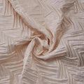Yaya Han Textured Chevron Metallic Rose Gold & Ivory Fabric Per Yard