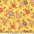 Yellow Happy Floral 45" Wide Cotton Fabric Per Yard
