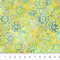Yellow Medallion Flora 83631-54 Cotton 44/45 Fabric Per Yard