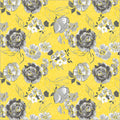 Yellow Verona Fiori Cotton 44/45 Fabric Per Yard