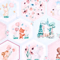 Multi Bunny Blossom Digital Cuddle 58/60" Fabric Per Yard