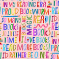 Blush Books are Magic I love Books Cotton 44"/45" Fabric Per Yard