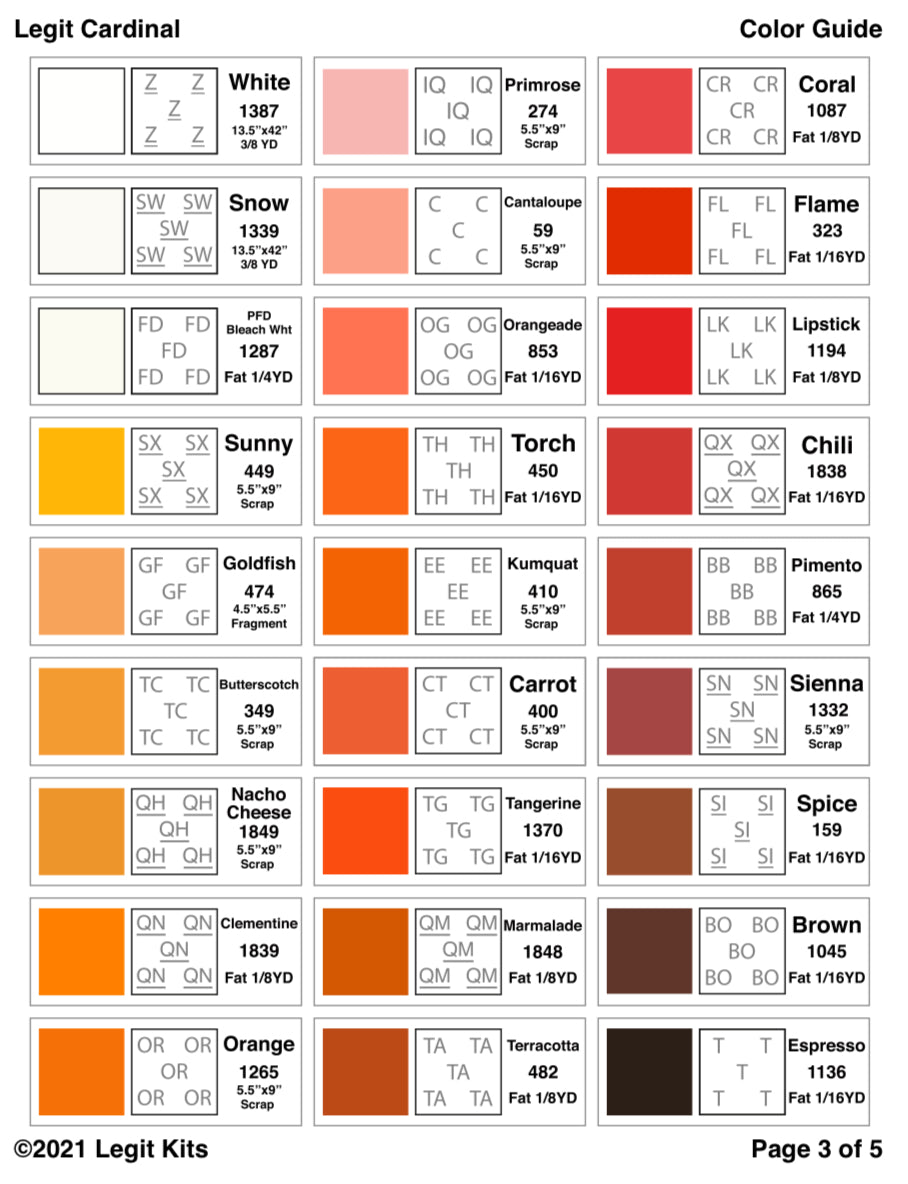 Legit Cardinal Quilt Kit
