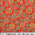 Lt Red Flower Power 45" Wide Cotton Fabric Per Yard
