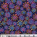 Purple Flower Power 45" Wide Cotton Fabric Per Yard
