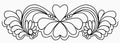 Daisy Heart Feathers Border - Linda's Electric Quilters