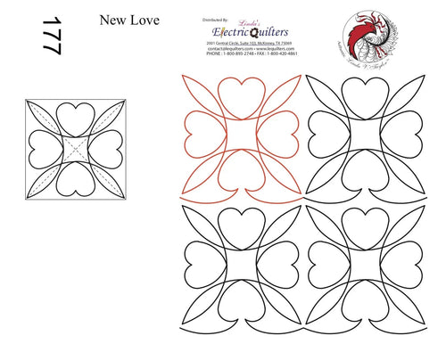 177 New Love Pantograph with Blocks by Linda V. Taylor - Linda's Electric Quilters