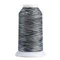 Black & White quilting and decorative stitching thread. Superior Spirit is a variegated, lint-free, matte-finish, smooth 40-wt. 3 filament polyester thread. Choose color options to match school or team colors and stitch a quilt for your favorite athlete or fan. Perfect for T-shirt quilts or embroideries. Pair with So Fine! as a bobbin thread for perfect stitches.