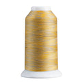 Gray & Gold quilting and decorative stitching thread. Superior Spirit is a variegated, lint-free, matte-finish, smooth 40-wt. 3 filament polyester thread. Choose color options to match school or team colors and stitch a quilt for your favorite athlete or fan. Perfect for T-shirt quilts or embroideries. Pair with So Fine! as a bobbin thread for perfect stitches.