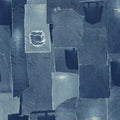 Blue Denim Patches Cotton Wideback Fabric Per Yard - Linda's Electric Quilters