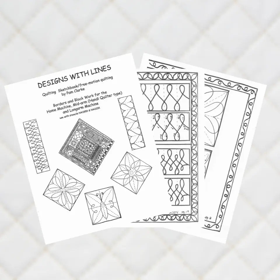 Design with Lines Quilting Sketchbook Book PDF Download! - Linda's Electric Quilters