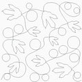 Dinosaur Prints Meandering Digital E2E - Linda's Electric Quilters