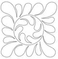 1950 Feathered Square 9" Stencil - Linda's Electric Quilters