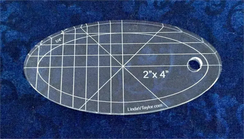Oval Template 2" x 4" - Linda's Electric Quilters