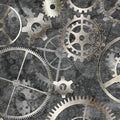 Grey Gears Wideback Cotton Fabric Per Yard Quilting Treasures Fabric