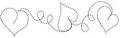 1947 Hearts and Loops Stencil 3.5"x14" - Linda's Electric Quilters