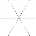 1975 Hexagon Lines 14" Stencil - Linda's Electric Quilters