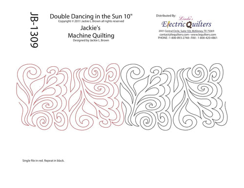 1309 Double Dancing In The Sun Pantograph by Jackie Brown - Linda's Electric Quilters