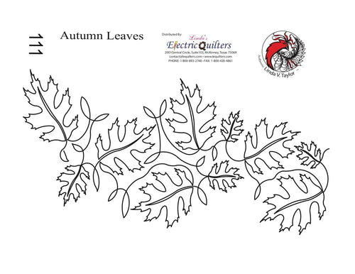 111 Autumn Leaves Pantograph by Linda V. Taylor - Linda's Electric Quilters